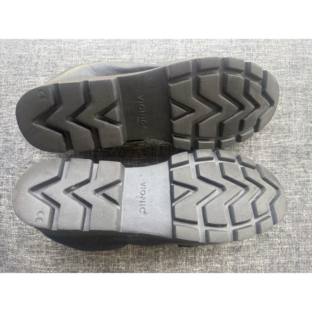 Vionic Cynthia Black Leather Chain Loafers - Women’s Size 11 - Lug Sole Comfort - Picture 5 of 9